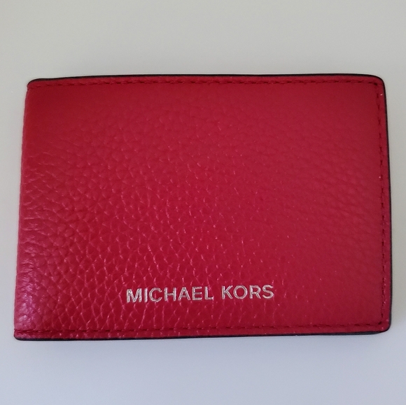 Michael Kors Folding Card ID Holder Leather Wallet NWT - Picture 1 of 13